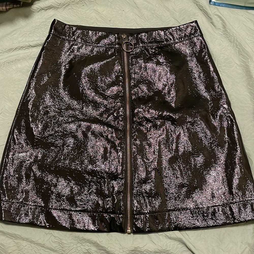 faux leather skirt